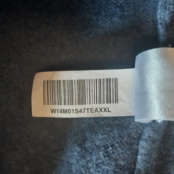 Sacoor Brothers Blue Cozy Soft Wool Blend Sweater, Half Zip - Picture 15 of 15